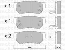 METELLI 22-0365-0 Комплект гальмівних колодок,