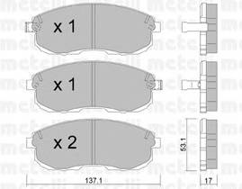 METELLI 22-0404-0 Комплект тормозных колодок,