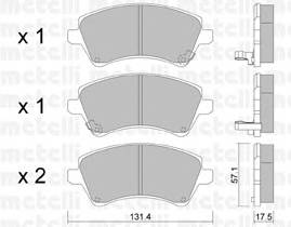 METELLI 22-0446-0 Комплект тормозных колодок,