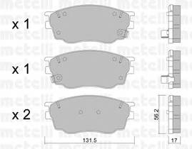 METELLI 22-0475-0 Комплект гальмівних колодок,