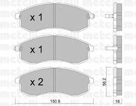 METELLI 22-0482-0 Комплект гальмівних колодок,