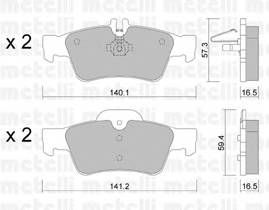 METELLI 22-0568-0 Комплект гальмівних колодок,