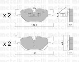 METELLI 22-0642-0 Комплект гальмівних колодок,