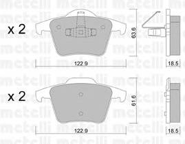 METELLI 22-0688-0 Комплект тормозных колодок,