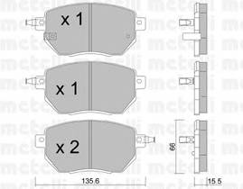 METELLI 22-0741-0 Комплект гальмівних колодок,