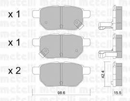 METELLI 22-0746-0 Комплект гальмівних колодок,