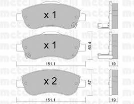 METELLI 22-0789-0 Комплект гальмівних колодок,