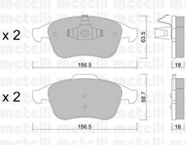 METELLI 22-0803-0 Комплект тормозных колодок,