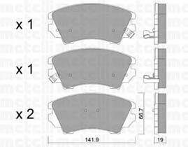 METELLI 22-0842-0 Комплект тормозных колодок,