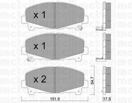 METELLI 22-0867-0 Комплект гальмівних колодок,