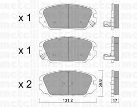 METELLI 22-0885-0 Комплект тормозных колодок,