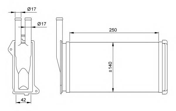 NRF 58638 Теплообмінник, опалення салону