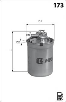 MECAFILTER ELG5386 Топливный фильтр