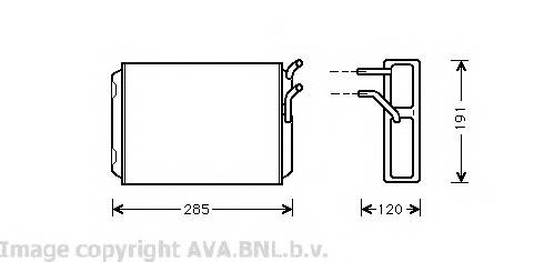 AVA QUALITY COOLING VO6096 Теплообменник, отопление салона