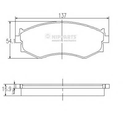 NIPPARTS J3601042 Комплект гальмівних колодок,