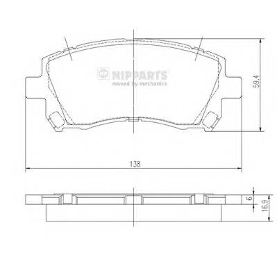 NIPPARTS J3607013 Комплект тормозных колодок,