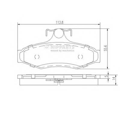 NIPPARTS J3610901 Комплект гальмівних колодок,