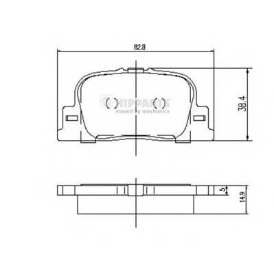 NIPPARTS J3612032 Комплект гальмівних колодок,