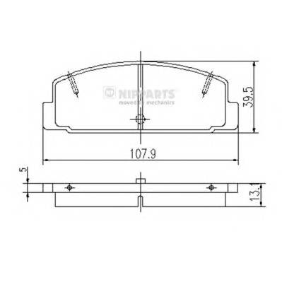 NIPPARTS J3613002 Комплект тормозных колодок,