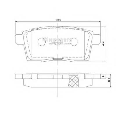 NIPPARTS N3613024 Комплект тормозных колодок,