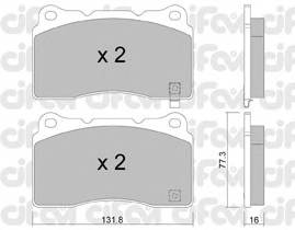 CIFAM 822-288-5 Комплект тормозных колодок,