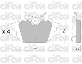 CIFAM 822-299-0 Комплект тормозных колодок,