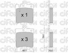 CIFAM 822-344-0 Комплект гальмівних колодок,