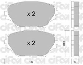 CIFAM 822-430-0 Комплект гальмівних колодок,