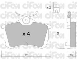 CIFAM 822-465-0 Комплект гальмівних колодок,