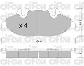 CIFAM 822-575-0 Комплект гальмівних колодок,