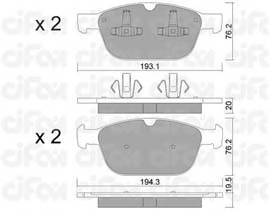 CIFAM 822-834-0 Комплект гальмівних колодок,