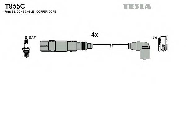 TESLA T855C Комплект проводов зажигания