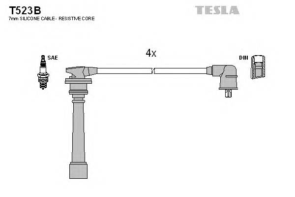 TESLA T523B Комплект проводов зажигания