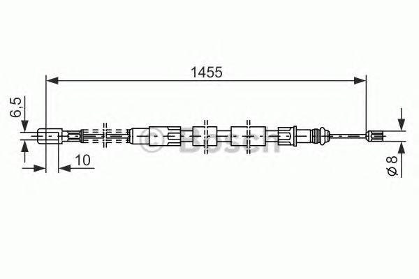 BOSCH 1 987 477 040 Трос, стояночная тормозная