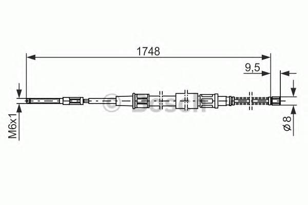 BOSCH 1 987 477 046 Трос, стояночная тормозная