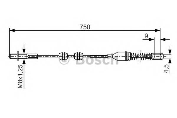 BOSCH 1 987 477 140 Трос, стояночная тормозная