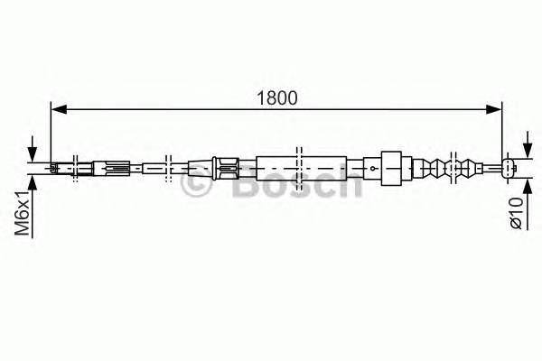 BOSCH 1 987 477 165 Трос, стояночная тормозная