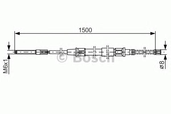 BOSCH 1 987 477 168 Трос, стоянкова гальмівна