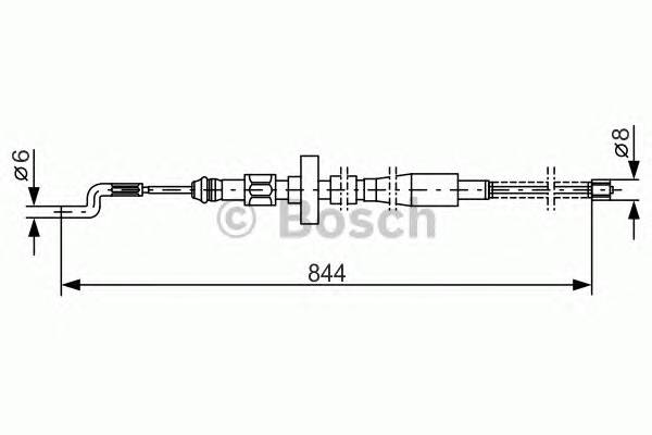 BOSCH 1 987 477 171 Трос, стояночная тормозная