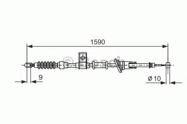 BOSCH 1 987 477 530 Трос, стояночная тормозная