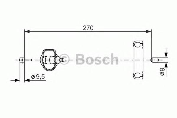 BOSCH 1 987 477 631 Трос, стояночная тормозная