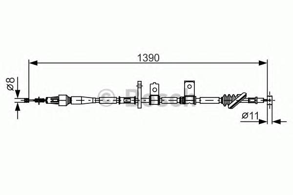 BOSCH 1 987 482 090 Трос, стояночная тормозная