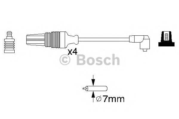 BOSCH 0 986 356 830 Комплект дротів запалювання