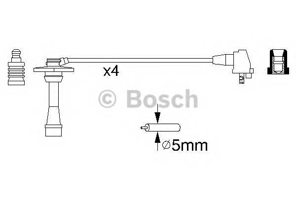 BOSCH 0 986 356 957 Комплект проводов зажигания