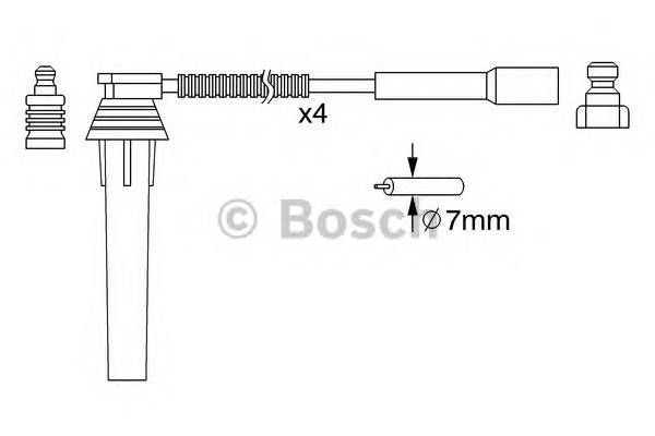 BOSCH 0 986 357 052 Комплект дротів запалювання