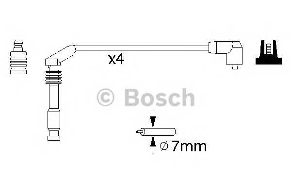 BOSCH 0 986 357 126 Комплект дротів запалювання