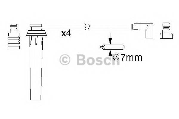 BOSCH 0 986 357 192 Комплект дротів запалювання