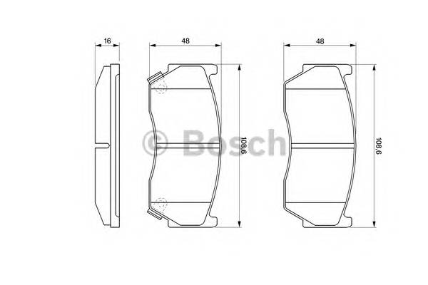 BOSCH 0 986 424 369 Комплект тормозных колодок,