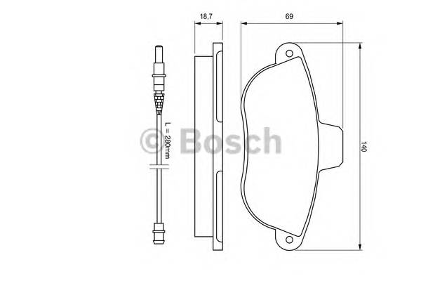 BOSCH 0 986 424 415 Комплект гальмівних колодок,