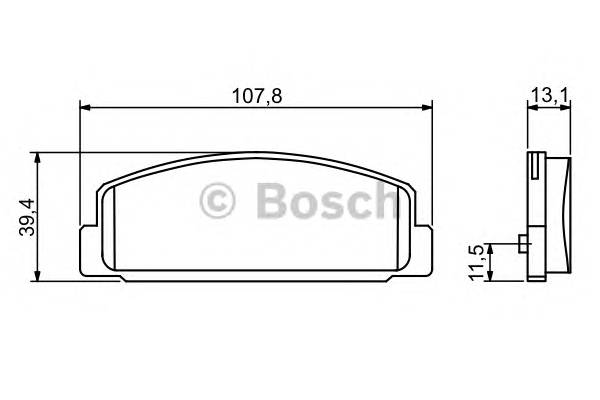 BOSCH 0 986 424 817 Комплект тормозных колодок,